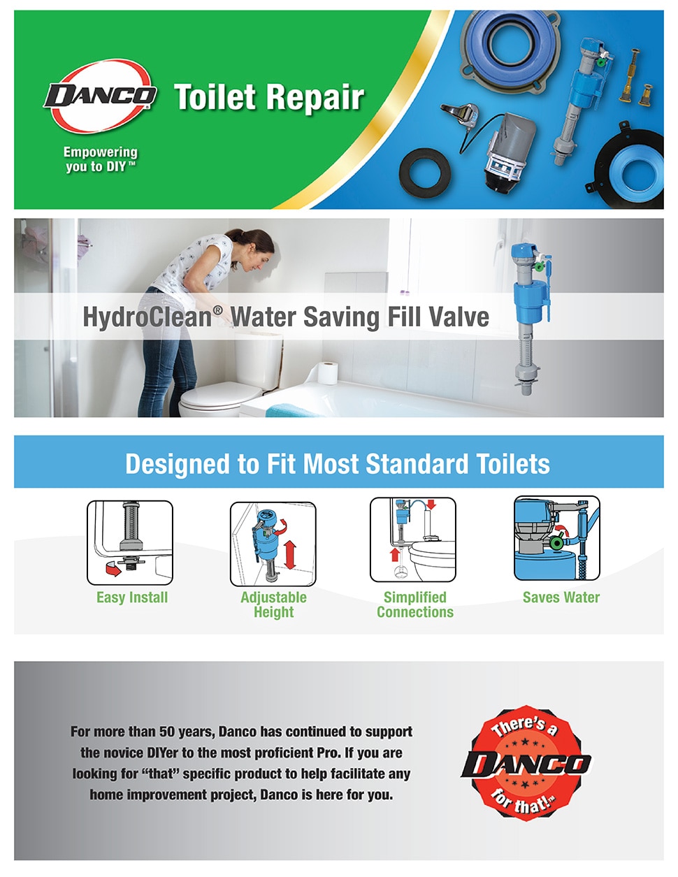 DANCO HydroClean Universal WaterSaving Fill Valve HC630T The Home Depot